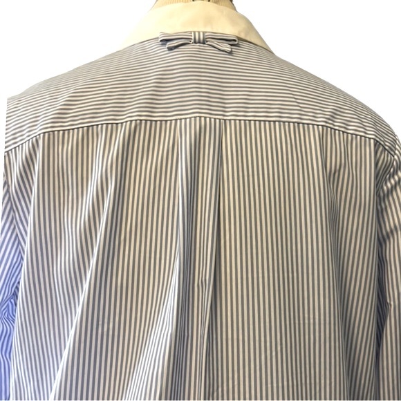 Kate Spade Striped Button Down Shirt, Blue/White, size 10 - Picture 10 of 14